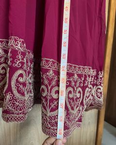 Beautiful Royal Pink Heavy Work Gown