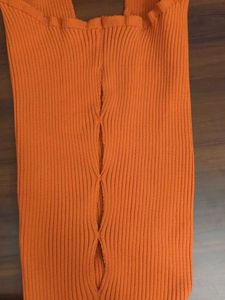 Trendyol Chic Orange One-Shoulder Dress (M)