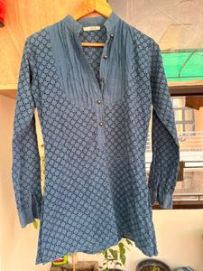 Blue Embroidered Kurta