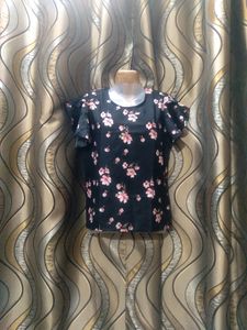 Black Floral Top
