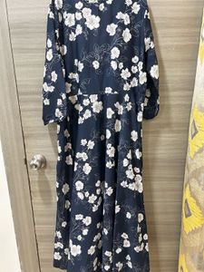 Navy Floral Print Maxi Dress