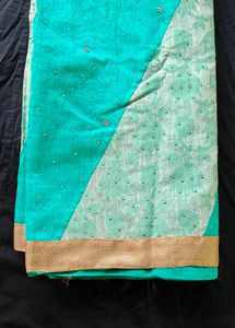 Stylish Sea Green Ethnic saree