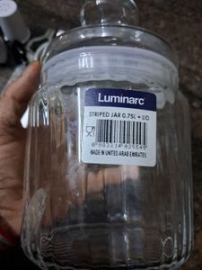 Glass Jar with Gold Lid