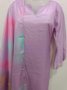 Light Purple Kurta Set with Dupatta 3pc L