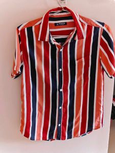 Men's Striped Short Sleeve Shirt