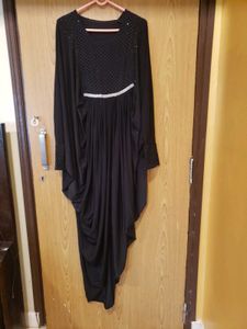 butterfly Elegant Black Abaya Gown