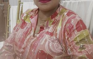 Pink Abstract Print Maxi Dress