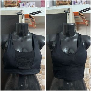 Black Sports Bra Set