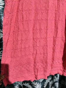 Pink heavy Work kurti