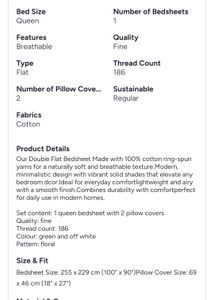 Haus &amp; Kinder Signature Floral Print Bed Sheet Set