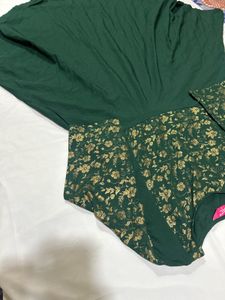 Elegant Green &amp; Gold Kurta