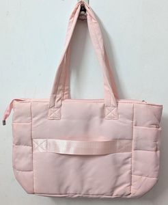Pink Puffer Tote Bag