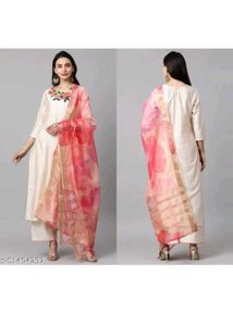 Elegant Embroidered Kurta Set with Dupatta