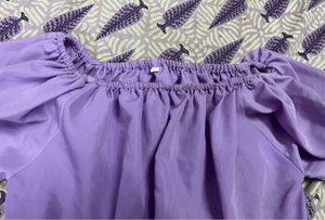 Trendy Lavender off shoulder Top