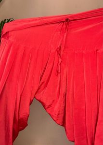 Vibrant Red Dhoti Pants