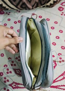 grey sling Bag