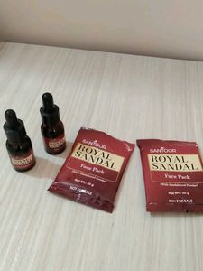Santoor Royal Sandal Face Pack and serum