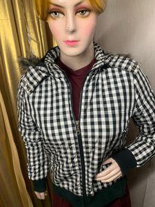 Checkered Hooded Jacket