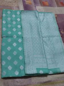 Elegant Mint Green Saree