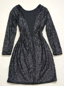 ⭐SALE PRICE ⭐H&amp;M Sequin Mini Dress ✨ Deep V Back