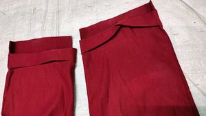 Maroon Elastic Waist Pants