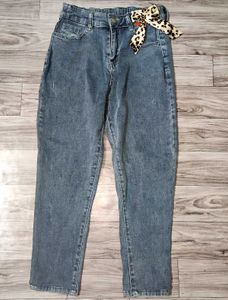 y2k cutecore leopard bow Denim Jeans