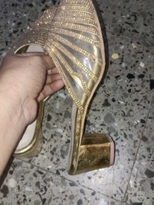 Sparkling Gold Mules