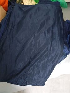 Elegant Navy Blue Embroidered Skirt