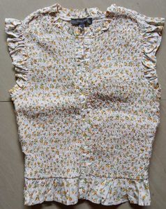 Floral Print Ruffle Top