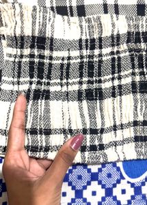 Plaid Strapless Crop Top