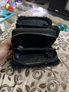 Trendy Fur Material Small Wallet