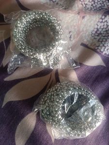 Silver Beaded Bracelets