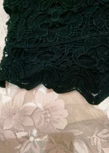 Black Crochet Crop Top