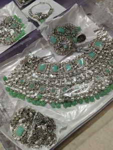 Exquisite Green Stone bridal Jewellery Set