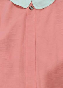 Peach Peter Pan Collar Top