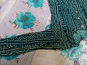 Green Printed Kurta