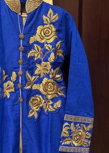L/xl/xxl Brand New Blue Embroidered Kurta Only