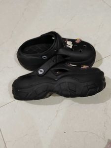 Cute Black crocs with charms