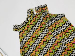 Vibrant Zigzag Patterned Top