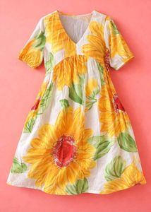 Beautiful Sunflower Print Dress