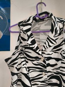 Zebra Print Vest Top