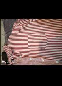 Chic Striped Asymmetrical Shirt