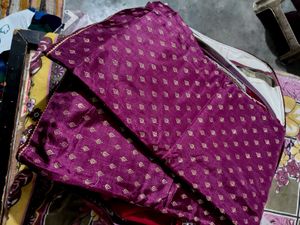 New wine shade saree with blouse piece 80cm