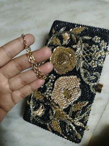 Sparkling Black Clutch Bag