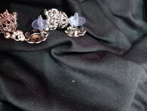 🔥 trendy silver oxidise Jewellery set
