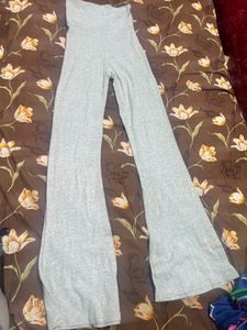 Grey Flared Leggings Pants