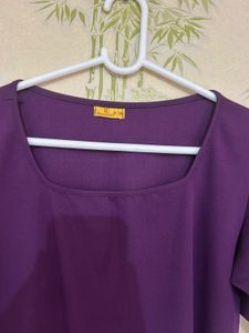 Elegant Purple Puff Sleeve Top