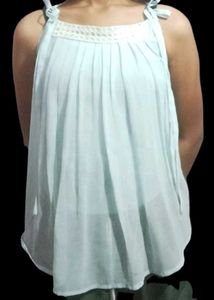 sky blue top with shrug