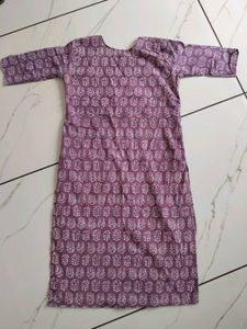 purple kurti set