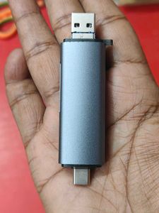Six-in-One OTG Card Reader with Type-C and USB